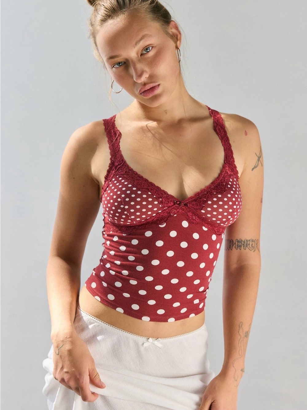 Urban Outfitters Out From Under Soft Touch Lace Trim Cropped Cami